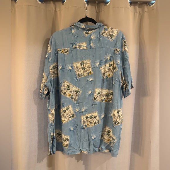 Batch Bay Blue Tropical Print Men's Shirt - Picture 2 of 5